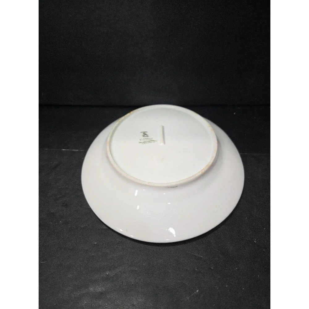 C Ahrenfeldt Limoges Depose Oval Platter, White Bone China, Vtg‎ Floral Border
